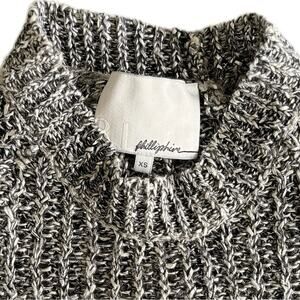 3.1 Phillip Lim Silver Metallic Ribbed Knit Sweater XS - Fitted w/ Stretch $500